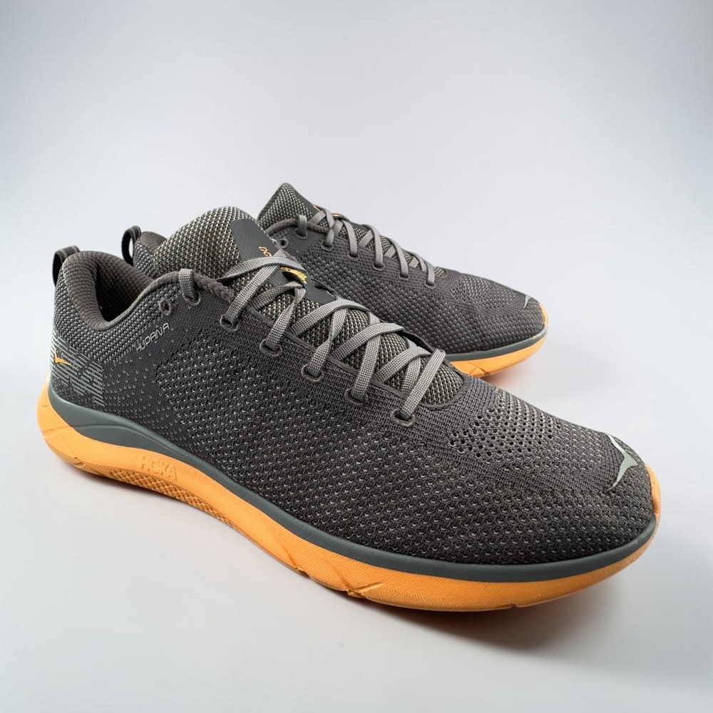 Hoka One One Hupana 2 Sneaker Mens 14 Black Orange Running Shoes 1019572 BPKM